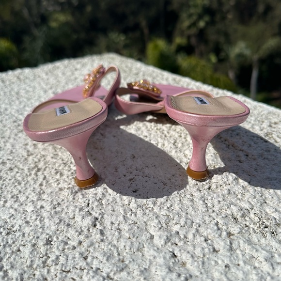 Manolo Blahnik Jeweled Crystal Sandals - Picture 5 of 5